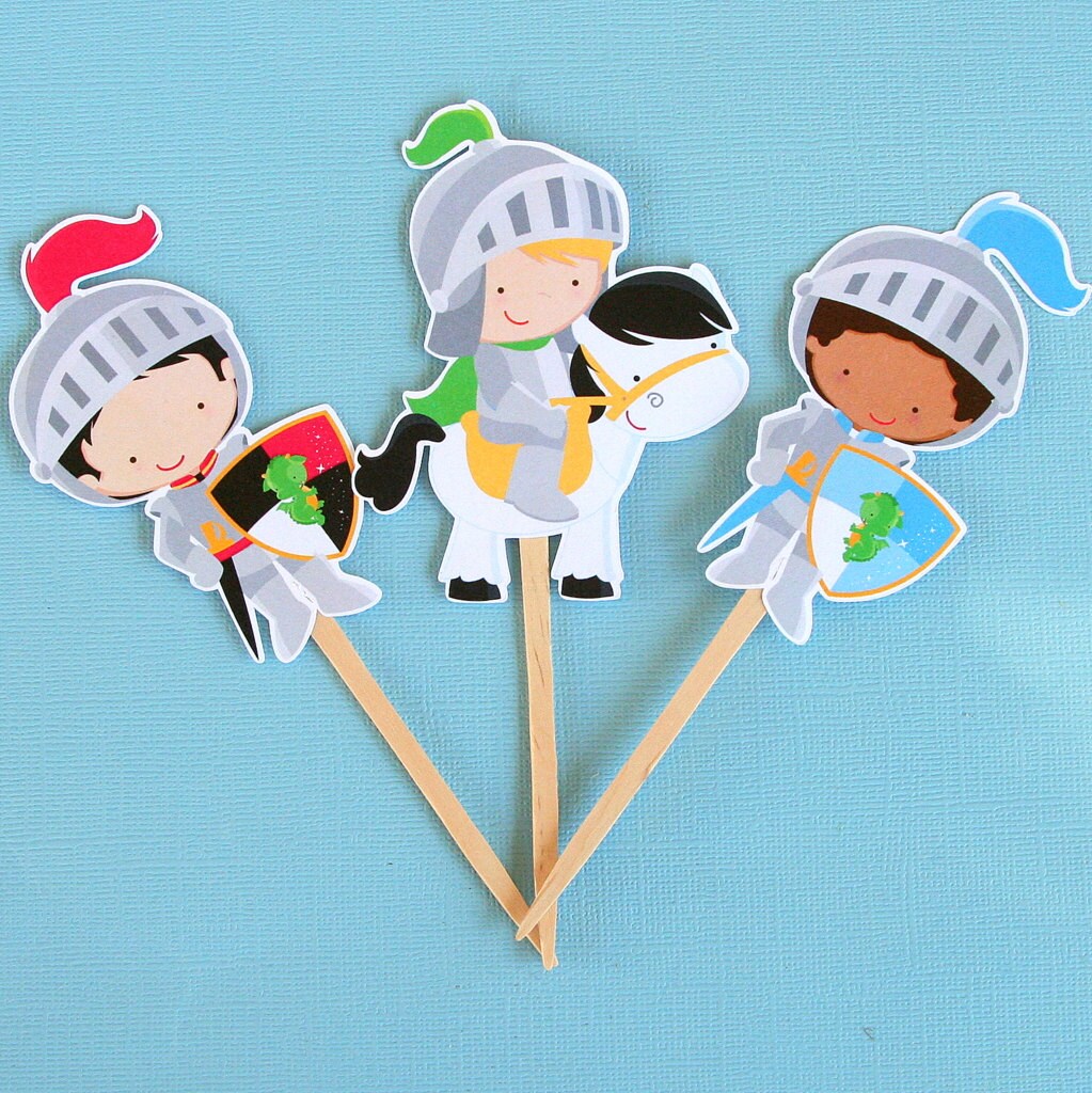 Prince Knight Cupcake Toppers Set of 12 Etsy