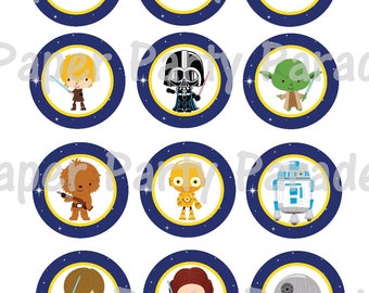 Star Wars Cupcake Toppers: Birthday Party Decorations (Print at Home)