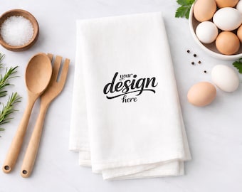 5 Mockup Keukenhanddoek, Branding Mockup Keukenhanddoek JPEG