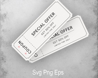 Couponticketsjabloon SVG PNG EPS