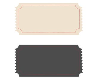 Ticketsjabloon, ticketvector, couponlijst SVG, blanco ticketontwerp