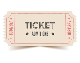 Szablon biletu, ramka kuponu SVG, projekt biletu