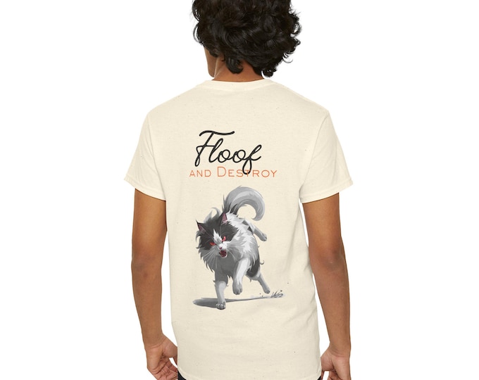Fluffy Cat "Floof and Destroy" Premium Unisex T-Shirt