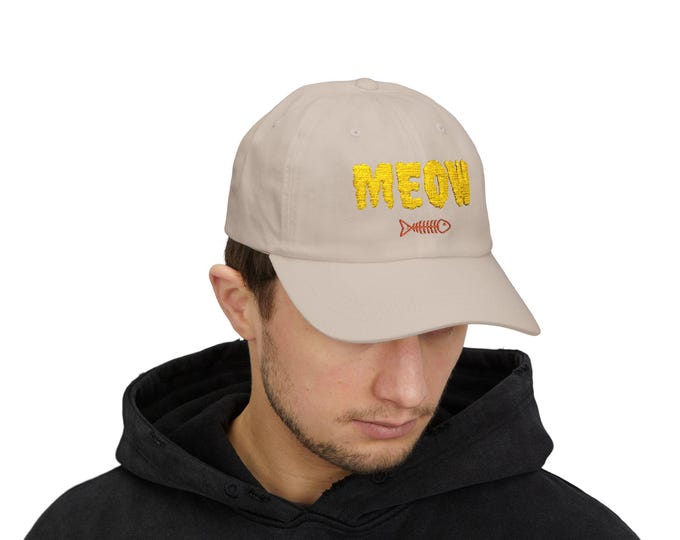 Fish bone "Meow" Classic Style Cap