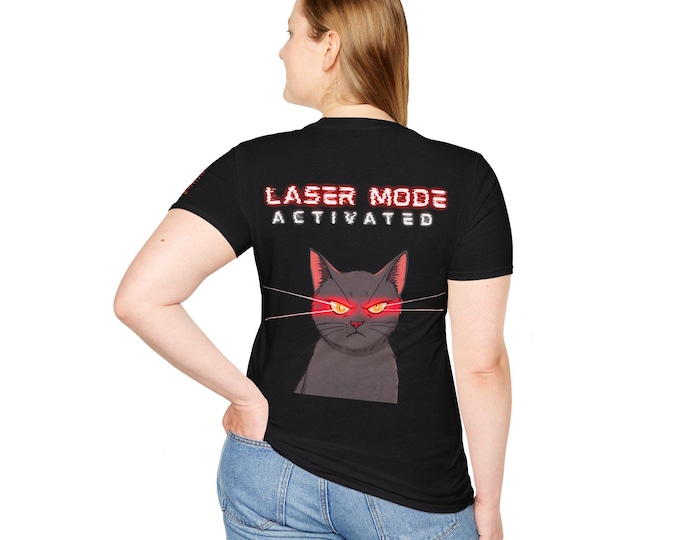 Cat "Laser Mode Activated" T-Shirt