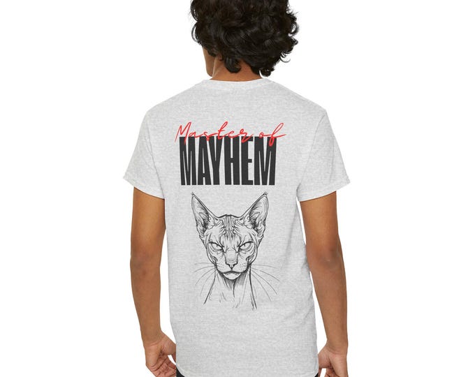 Sphynx Cat "Master of Mayhem" T-Shirt