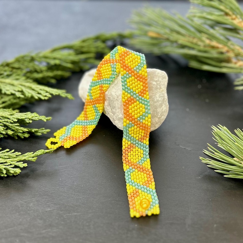 Blood Moon Ace of Swords Amulet. OOAK Needle-woven Ritual Bracelet ...