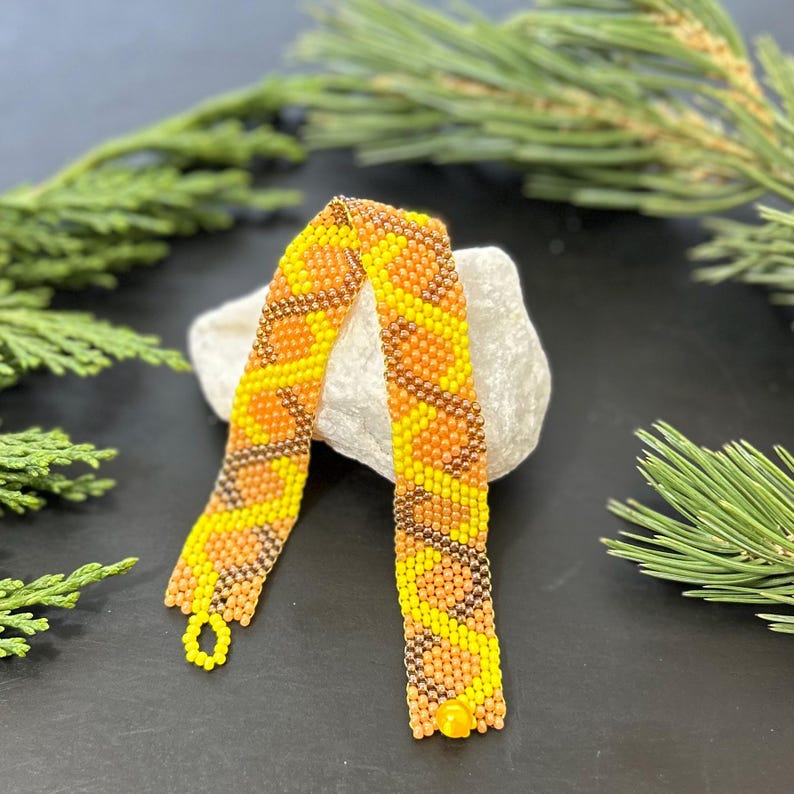 Blood Moon Ace of Swords Amulet. OOAK Needle-woven Ritual Bracelet ...