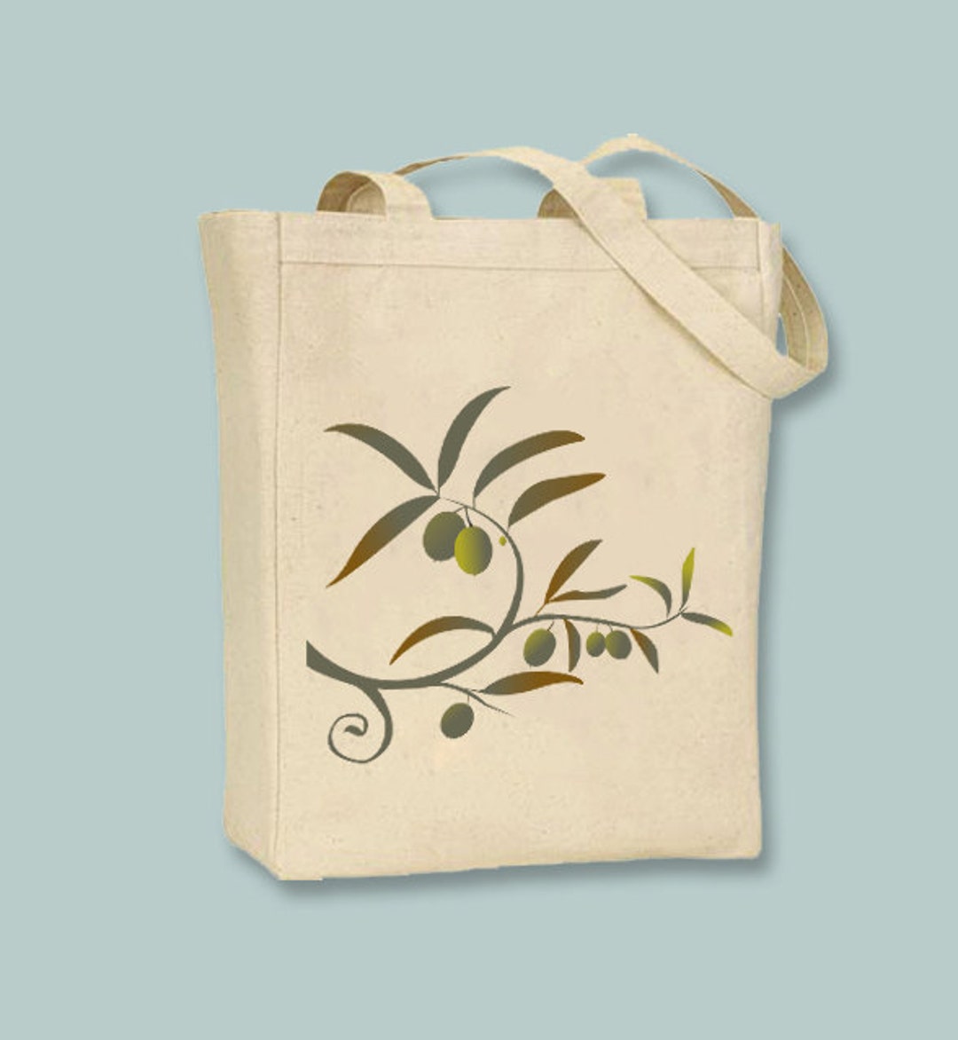 Beautiful Greek Olive Branch Image Canvas Tote Bag - Etsy
