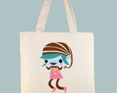 Personalized Brownie, Girl Scout, Brownie Character Tote -- selection of tote sizes available
