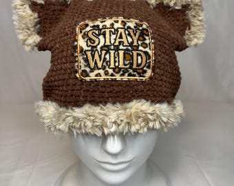 Crochet Beanie- Stay Wild