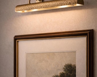 Hand-Hammered Solid Brass Picture Light | Gallery Art Lighting