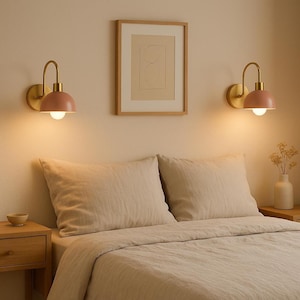 Stilnovo wandkandelaar blush messing lamp, zacht omgevingslicht