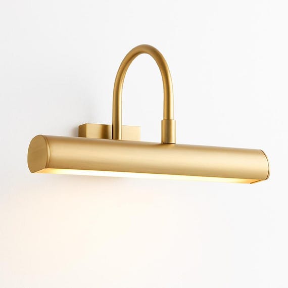 Solid Brass Picture Light – Gallery Wall Art Lamp, Plug-In/Hardwired