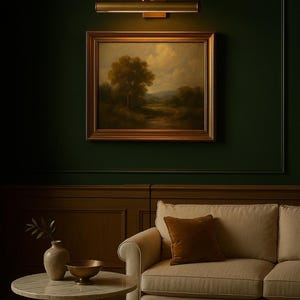 Solid Brass Picture Light – Gallery Wall Art Lamp, Plug-In/Hardwired image 11