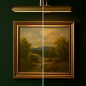 Solid Brass Picture Light – Gallery Wall Art Lamp, Plug-In/Hardwired image 6