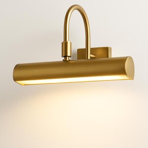 Solid Brass Picture Light – Gallery Wall Art Lamp, Plug-In/Hardwired image 2