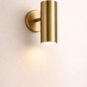 Kabellose Messing Wandleuchte | Batteriebetriebenes Akzentlicht
