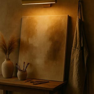 Solid Brass Picture Light – Gallery Wall Art Lamp, Plug-In/Hardwired image 7