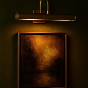 Solid Brass Picture Light – Gallery Wall Art Lamp, Plug-In/Hardwired image 5