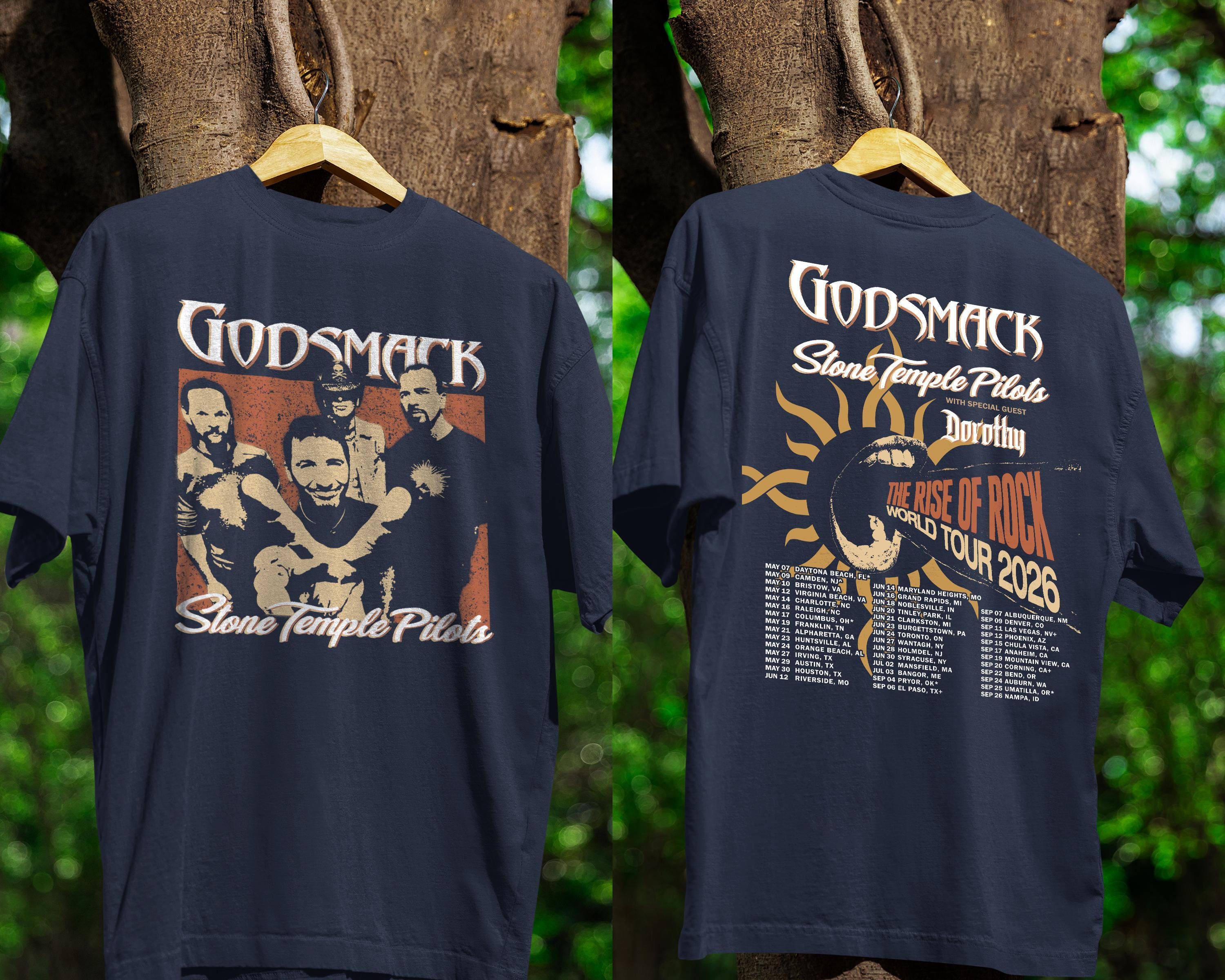 Godsmack X Stone Temple Pilots Tour 2026 Shirt, Rock Band Concert