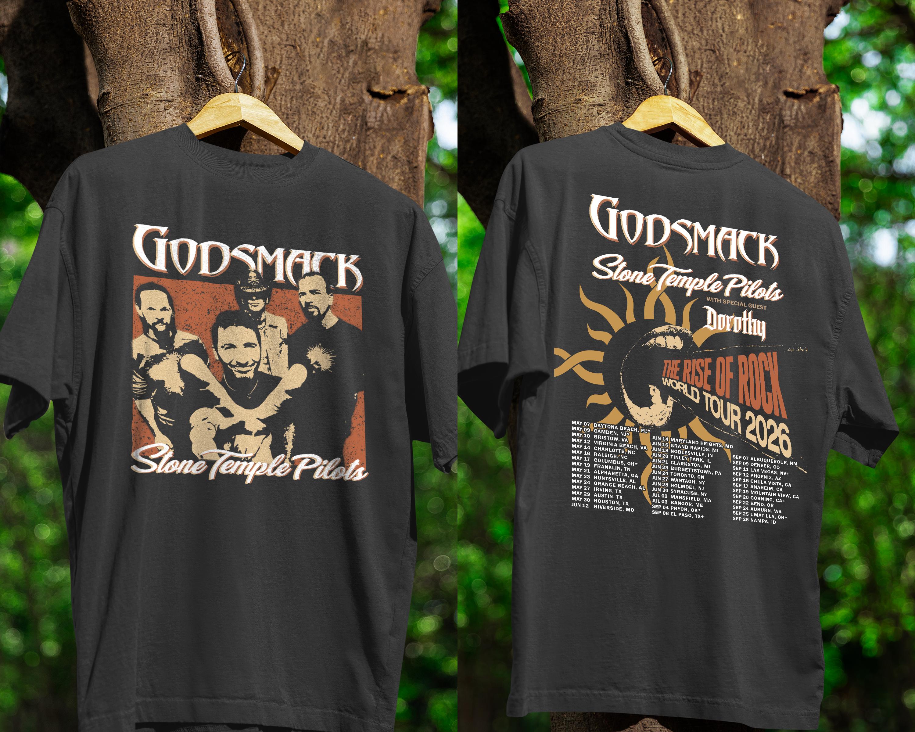 Godsmack X Stone Temple Pilots Tour 2026 Shirt, Rock Band Concert