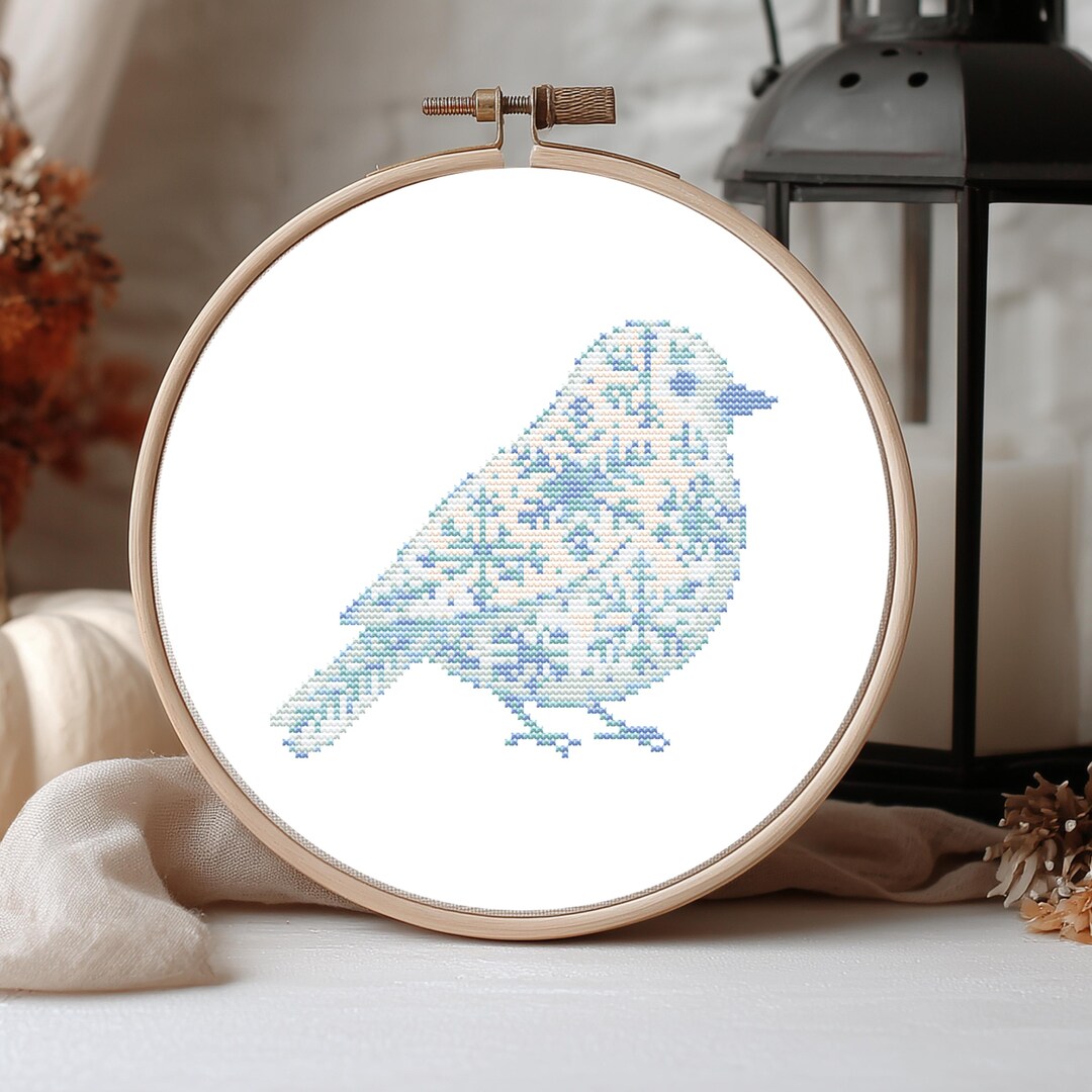 Snowflake Bird Cross Stitch Pattern PDF - 101 X 101 Stitches - Etsy