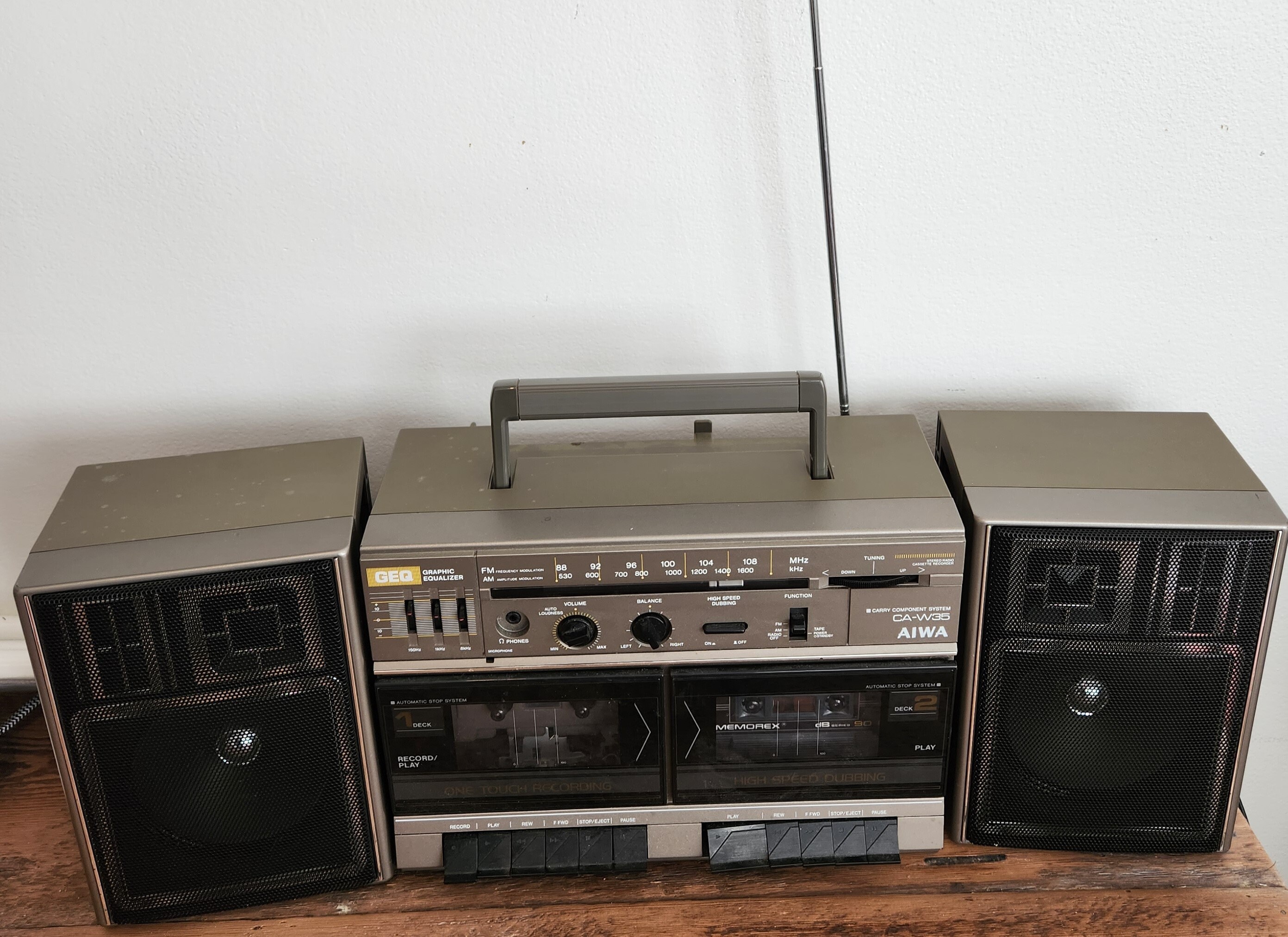 AIWA CA-W10 Souviens toi du rare Boombox Ghettoblaster de 10