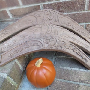 vintage carved curved decorative wood trim Salvage Furniture trim molding wall decor