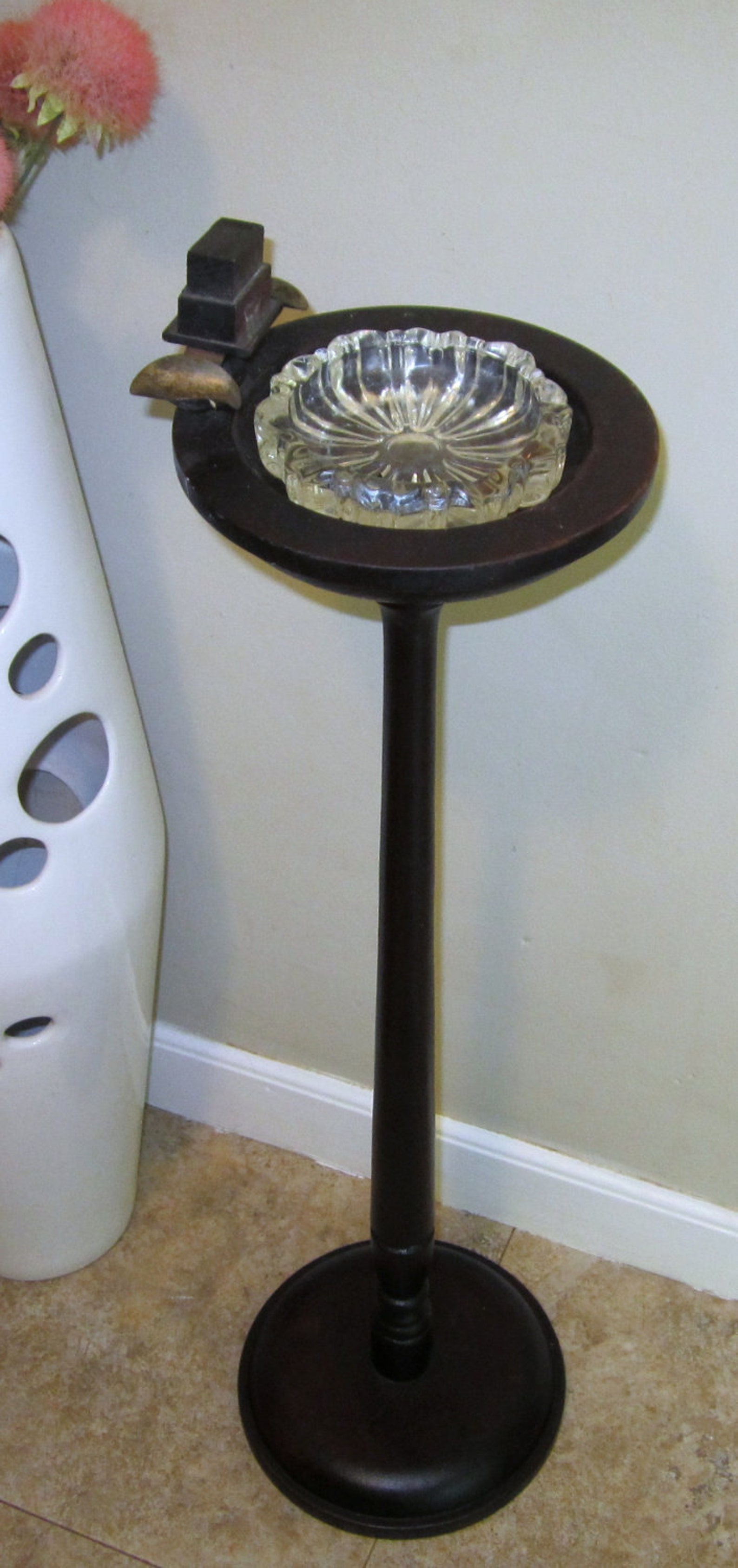 Antique smoking stand table ashtray Etsy