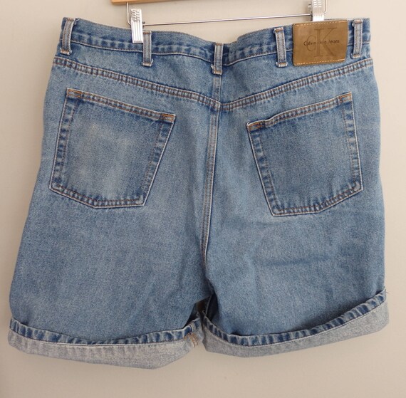Items similar to 90s Grunge CK Denim jean high waist Shorts Calvin ...