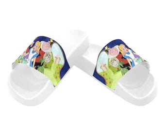 Sandalias de Alicia en el País de las Maravillas. Personalizadas para hombres, mujeres y niños.