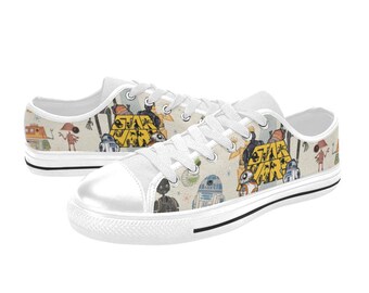 Low Top Sneakers Canvas  Custom Star Wars Sneakers Casual
