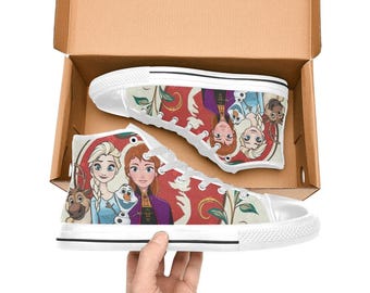 Zapatillas altas de lona personalizadas Frozen Casual