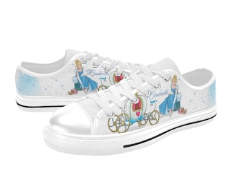 Low Top Sneakers Canvas Custom Cinderella Sneakers Casual