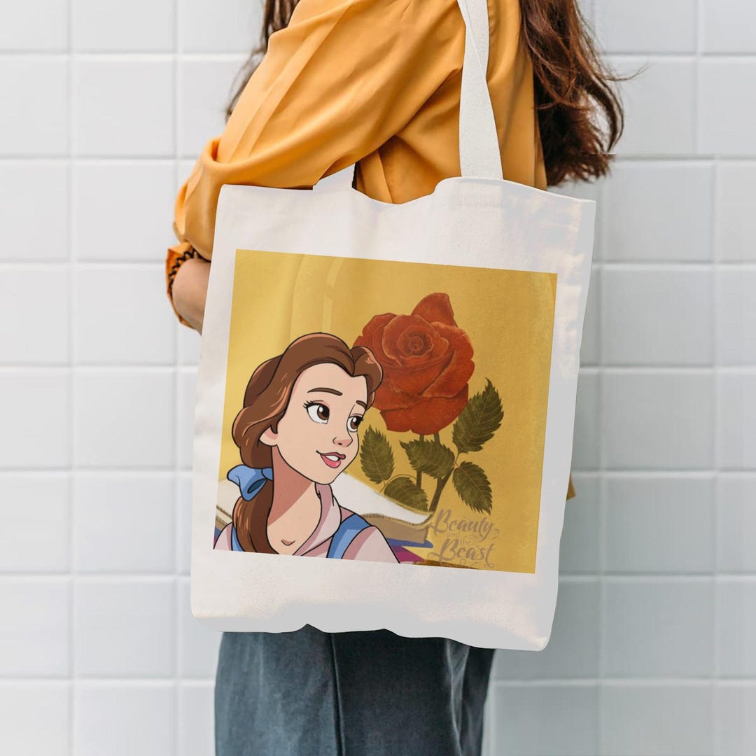 Beauty and the Beast Tote Bag Canvas Shopping Bag One