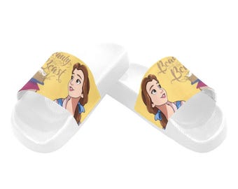 Sandalias de La Bella y la Bestia. Personalizadas para hombres, mujeres y niños.