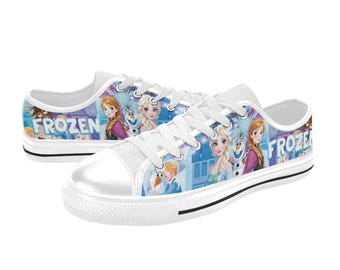 Zapatillas bajas de lona personalizadas Frozen zapatillas casuales