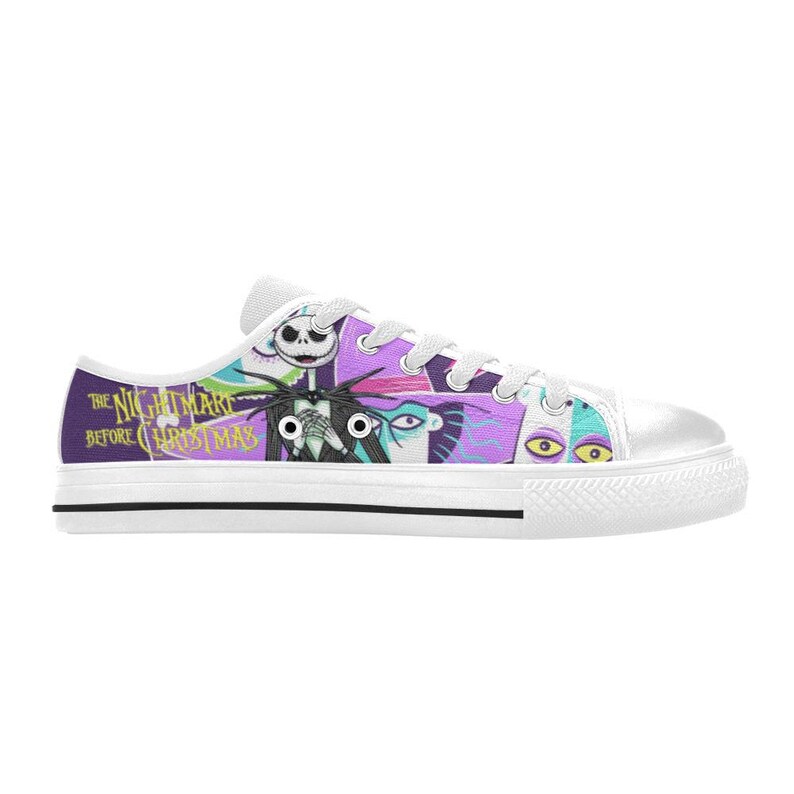 Low Top Sneakers Canvas Custom The Nightmare Before Christmas Sneakers Casual image 5