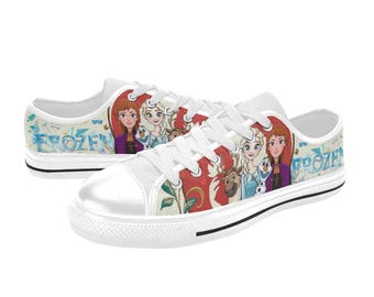 Zapatillas bajas de lona personalizadas Frozen zapatillas casuales