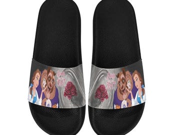 Beauty and the Beast Slide Sandals Custom Personals For Man Women And Kids
