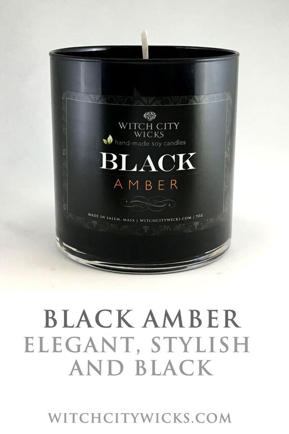 Items similar to Black candles, BLACK Amber, soy candle, soy candles
