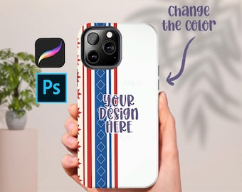 Realistic Phone Case Mockup For Procreate Real Mockup for Seamless Design Mockup Procreate Realistic Mockup for Seamless Pattern Mockup