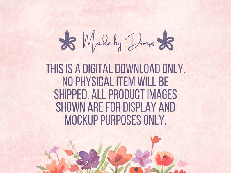 Pu&ograve; includere: Grafica scaricabile digitalmente con testo che recita "Made by Dimps". Il testo indica anche che si tratta solo di un download digitale e che nessun articolo fisico verr&agrave; spedito. Design floreale in basso.