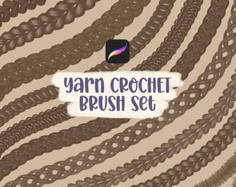 Procreate Crochet Brush Realistic Yarn Texture Brush Crochet Stitch Brush for Procreate Digital Textile Brush Set for Procreate Brush Pack