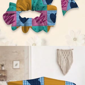 Modello patchwork senza cuciture, motivo trapuntato, design per tessuto, uncinetto senza cuciture, file ricamato, carta digitale Grandmacore, download immediato immagine 10