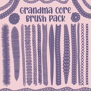 Procreate Faux Yarn Brush For Procreate Stamp Brush Set Procreate Grandmacore Stitch Brush For Procreate Crochet Brush Procreate Knit Brush