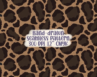 Classic Brown Leopard Seamless Pattern Animal Print Digital Paper Safari Leopard Repeat Pattern For Fabric Sublimation Background Leopard