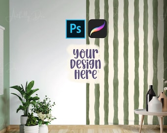 Realistic Procreate Mockup Wallpaper Mockup Seamless Pattern Procreate  Interior  Mockup for Procreate Pattern Mockup PSD Digital Download