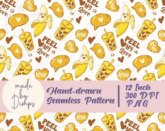 Cute Fruit Fabric Pattern Cute Banana Fruit Wallpaper Banana Clothes Pattern Kawaii Fruit Seamless Repeat Fruit For Kids Clothes Pattern